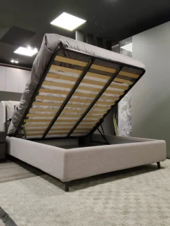 Letto moderno con contenitore Nevis rimar Artigianale a prezzo scontato