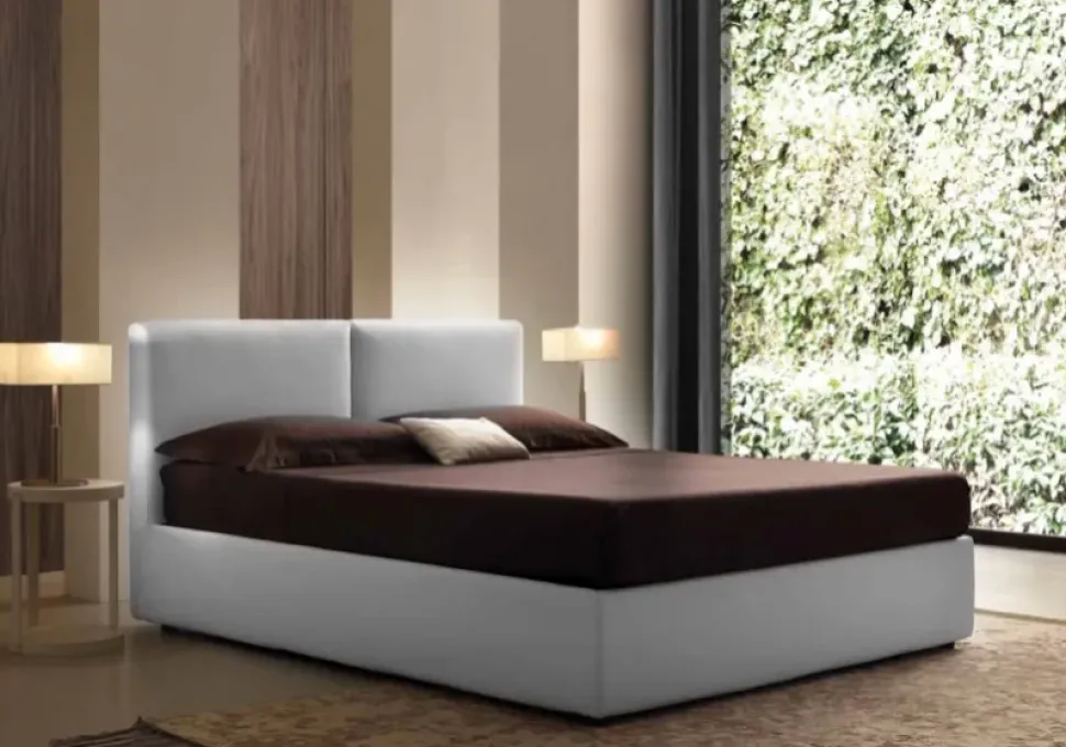 Letto moderno con contenitore Pallante Artigianale a prezzo scontato