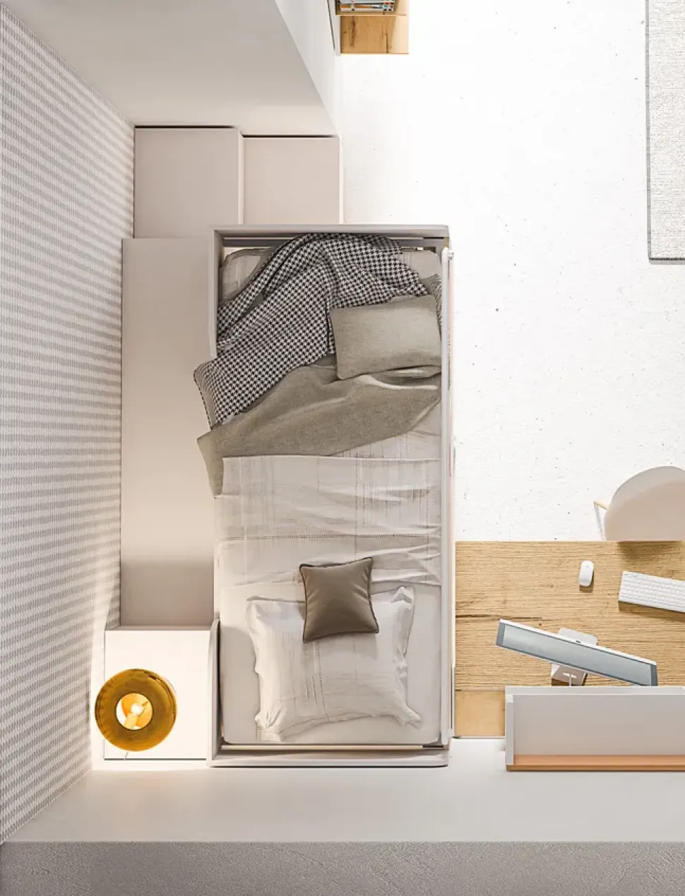 Letto moderno con contenitore Container Collezione esclusiva a prezzo scontato