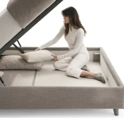 Letto moderno con contenitore Berry V&nice a prezzo scontato