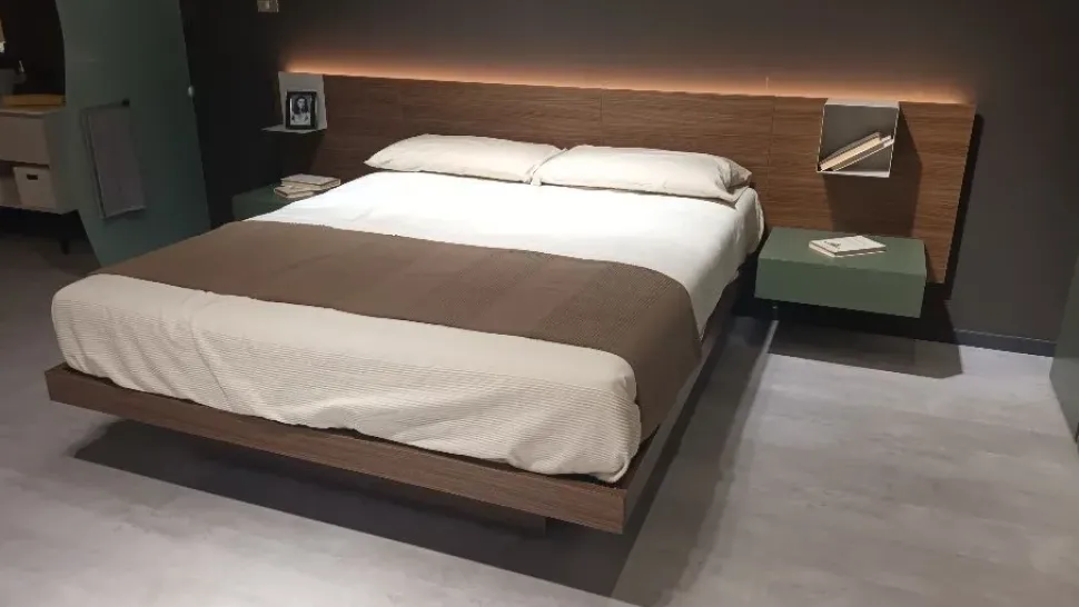 Letto moderno con contenitore Miranda Tagliabue mobili a prezzo ribassato