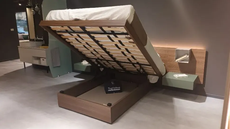 Letto moderno con contenitore Miranda Tagliabue mobili a prezzo ribassato