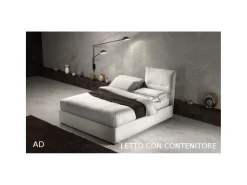 Letto moderno con contenitore Sharp Samoa a prezzo scontato