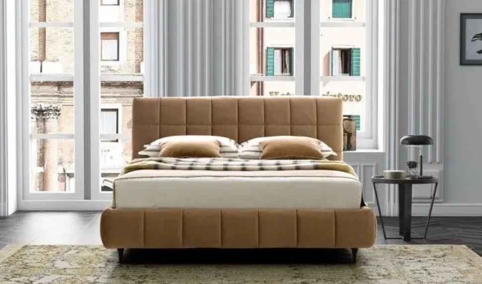 Letto moderno con contenitore Orange Artigianale a prezzo scontato