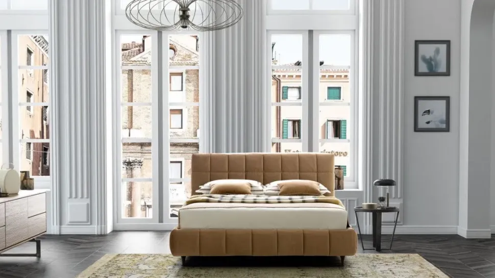 Letto moderno con contenitore Orange Artigianale a prezzo scontato
