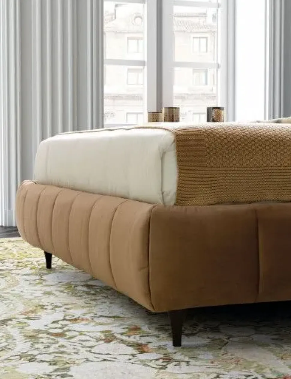 Letto moderno con contenitore Orange Artigianale a prezzo scontato