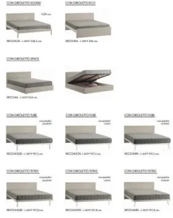 Letto moderno con gambe Eco Zg mobili a prezzo scontato