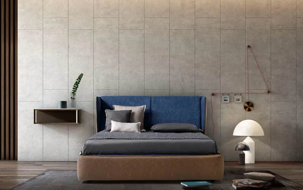 Letto moderno con giroletto Relax Novaluna a prezzo ribassato