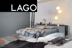 Letto moderno con piedini Vele bed lago Lago a prezzo ribassato