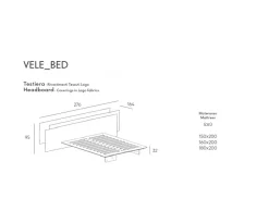 Letto moderno con piedini Vele bed lago Lago a prezzo ribassato