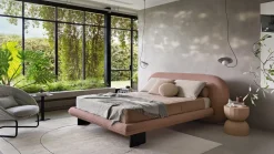 Letto moderno con piedini Wabi Saba a prezzo scontato