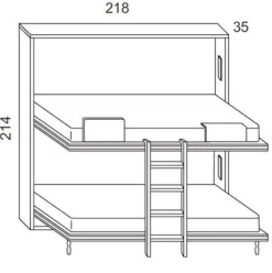 Letto moderno Letto a scomparsa a castello step Artigianale con un ribasso del 27%