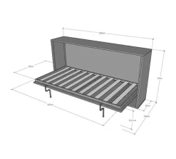 Letto moderno Letto singolo a scomparsa completo di materasso Md work scontato 37%