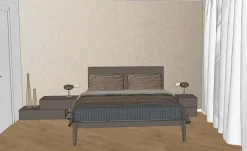 Letto moderno Letto spillo e comodini people Pianca con un ribasso del 26%