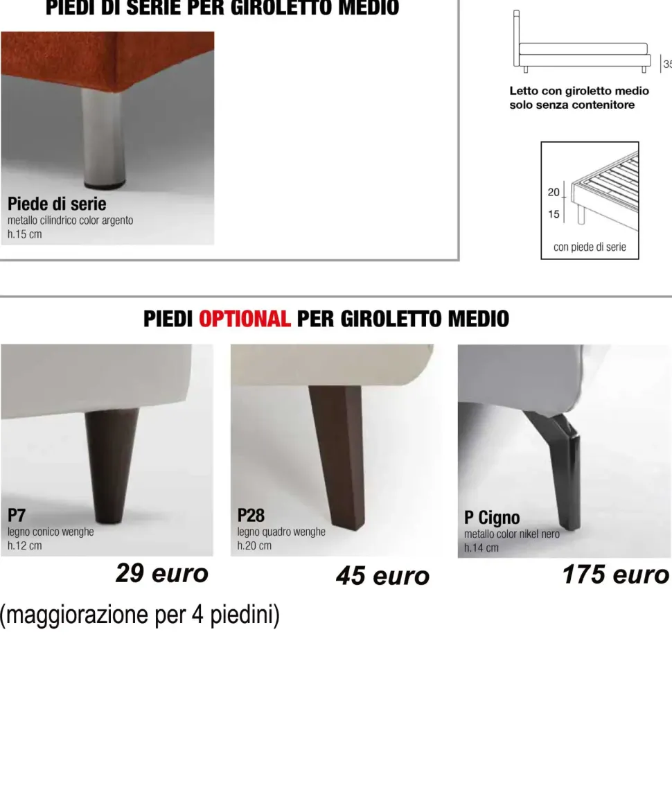 Letto moderno Nizza Salvetti con uno sconto del 40%
