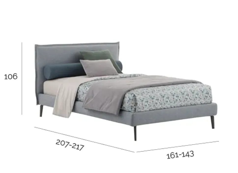 Letto piazza e mezzo con gambe Pascal V&nice a prezzo scontato.