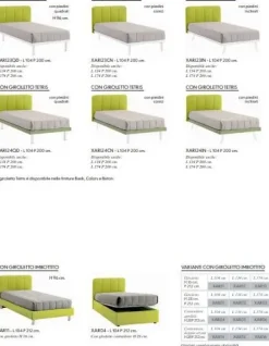 Letto piazza e mezzo moderno Ari Zg mobili a prezzo ribassato