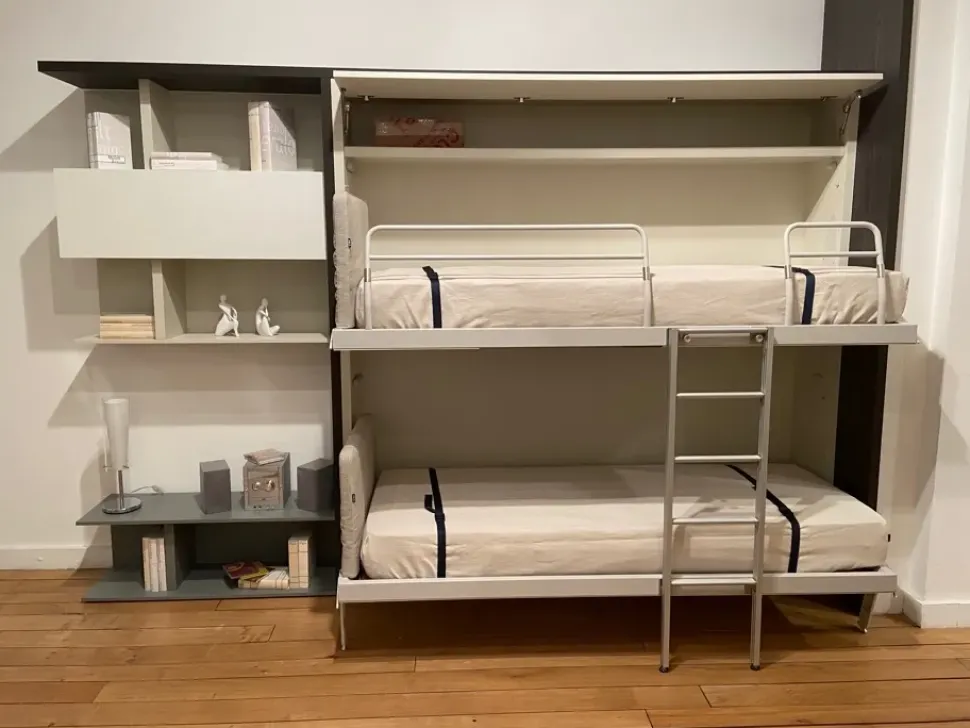 Letto singolo a scomparsa in legno KALI DUO 2200 di Clei