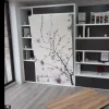 Letto singolo a scomparsa Letto a scomparsa con serigrafia Artigianale a prezzo scontato