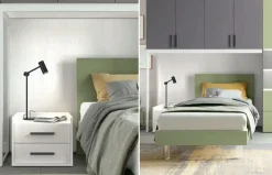 Letto singolo con piedini Volo Colombini casa a prezzo ribassato