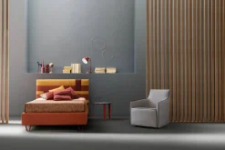 Letto singolo moderno Net Samoa a prezzo scontato