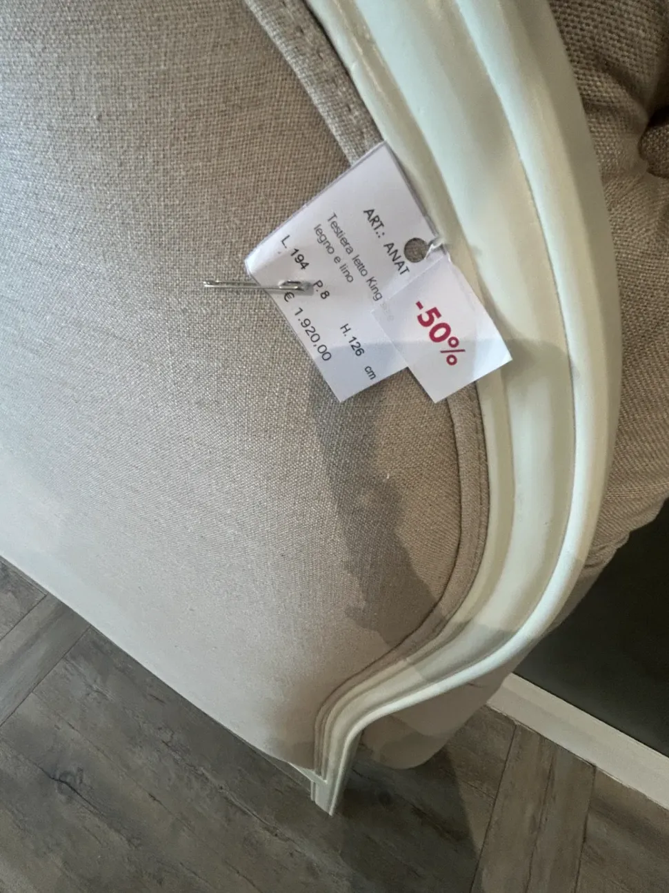 LETTO Testiera classica Dialma brown in OFFERTA OUTLET - 50%