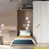Letto Verticale a scomparsa in finitura gessato canapa. Prezzo Outlet!