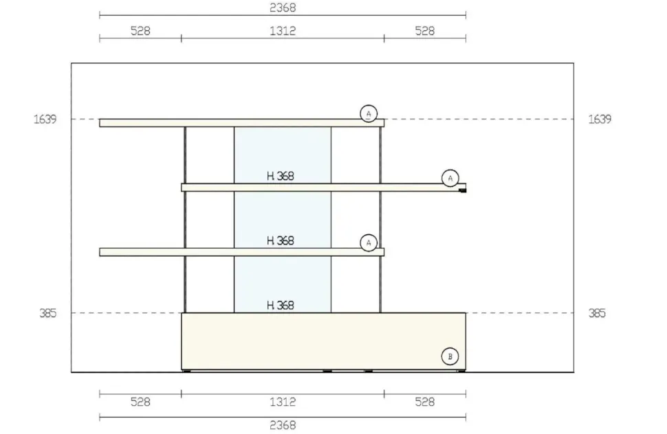 Libreria Air stile design di Lago scontata del 36%