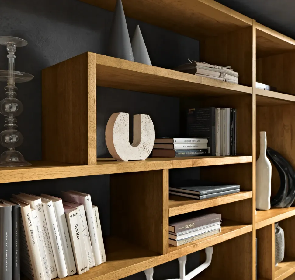 Libreria Artigianale in legno scontata -26%: scopri Libreria mix in legno massello