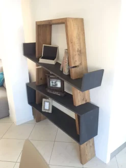 Libreria Dialma Brown in legno di pino vecchio modello 4508