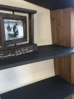 Libreria Dialma Brown in legno di pino vecchio modello 4508