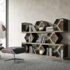 Libreria Esagono stile design Esagono di Mobilgam scontata