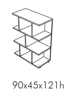 Libreria Etagere media a giorno stile moderna di Flycom scontata del 30%