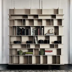 Libreria in laccato opaco stile moderno Wally Cattelan