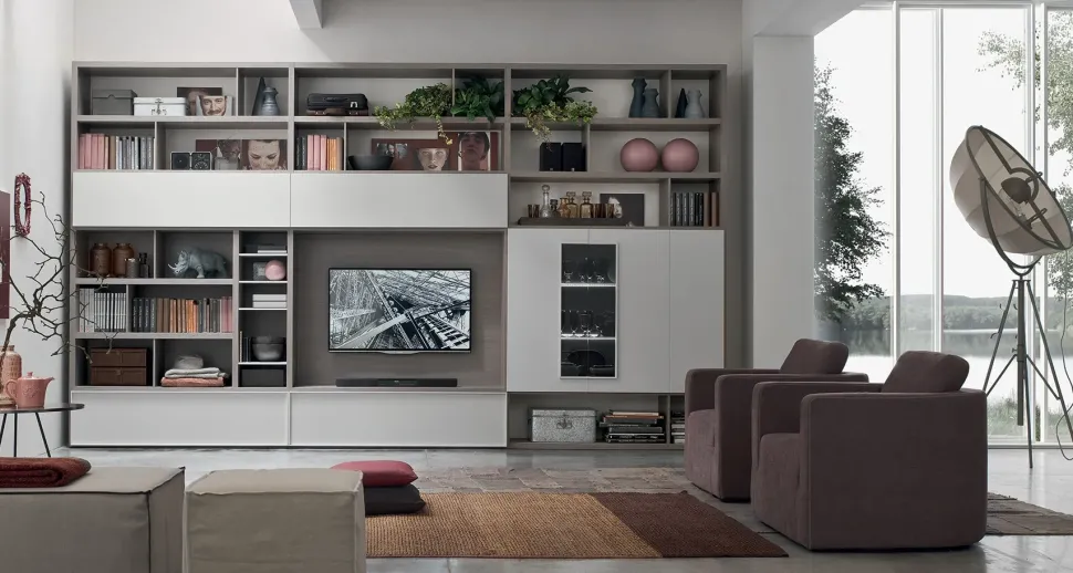 Libreria in melamminico stile moderno Sa 1568 Maronese