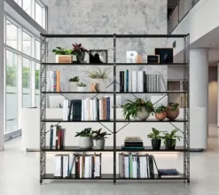 Libreria in metallo Socrate Caimi a prezzi outlet