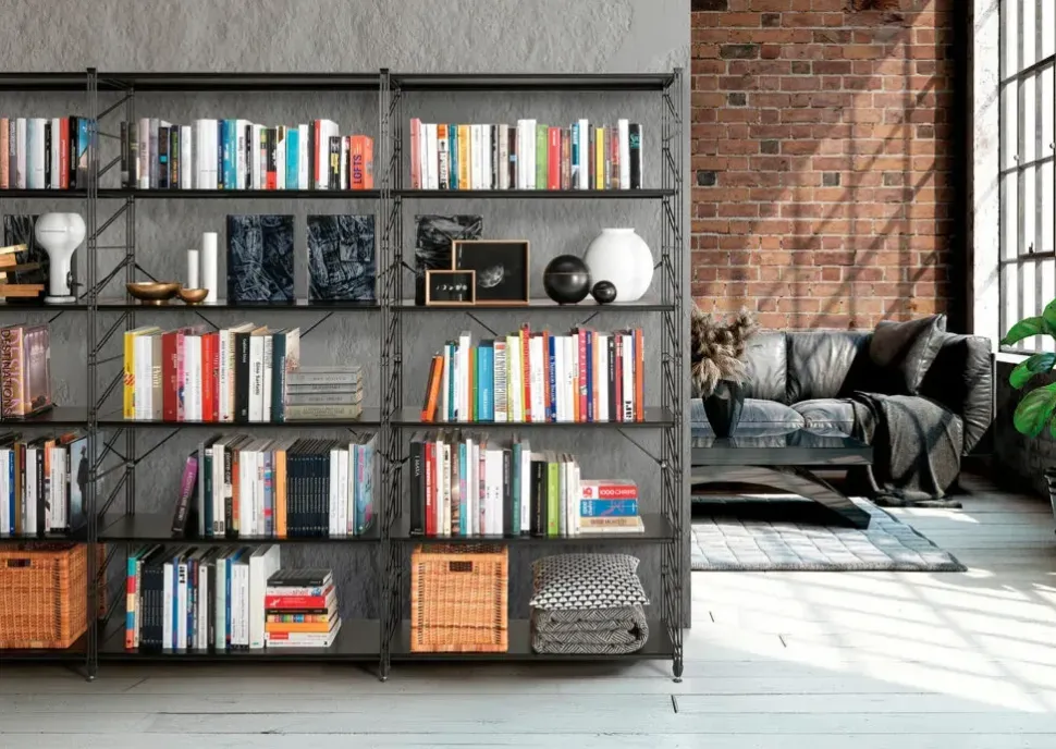 Libreria in metallo Socrate Caimi in offerta