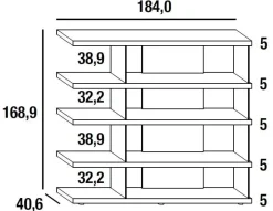Libreria Lago in laccato opaco scontata -21%: scopri Libreria air 0535