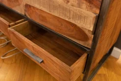 Libreria Libreria con contenitore e cassetti in legno massello in stile design di Artigianale in OFFERTA OUTLET