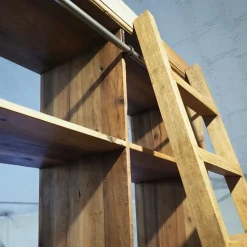 Libreria Libreria  legno con scala  Outlet etnico in stile moderno a prezzi convenienti