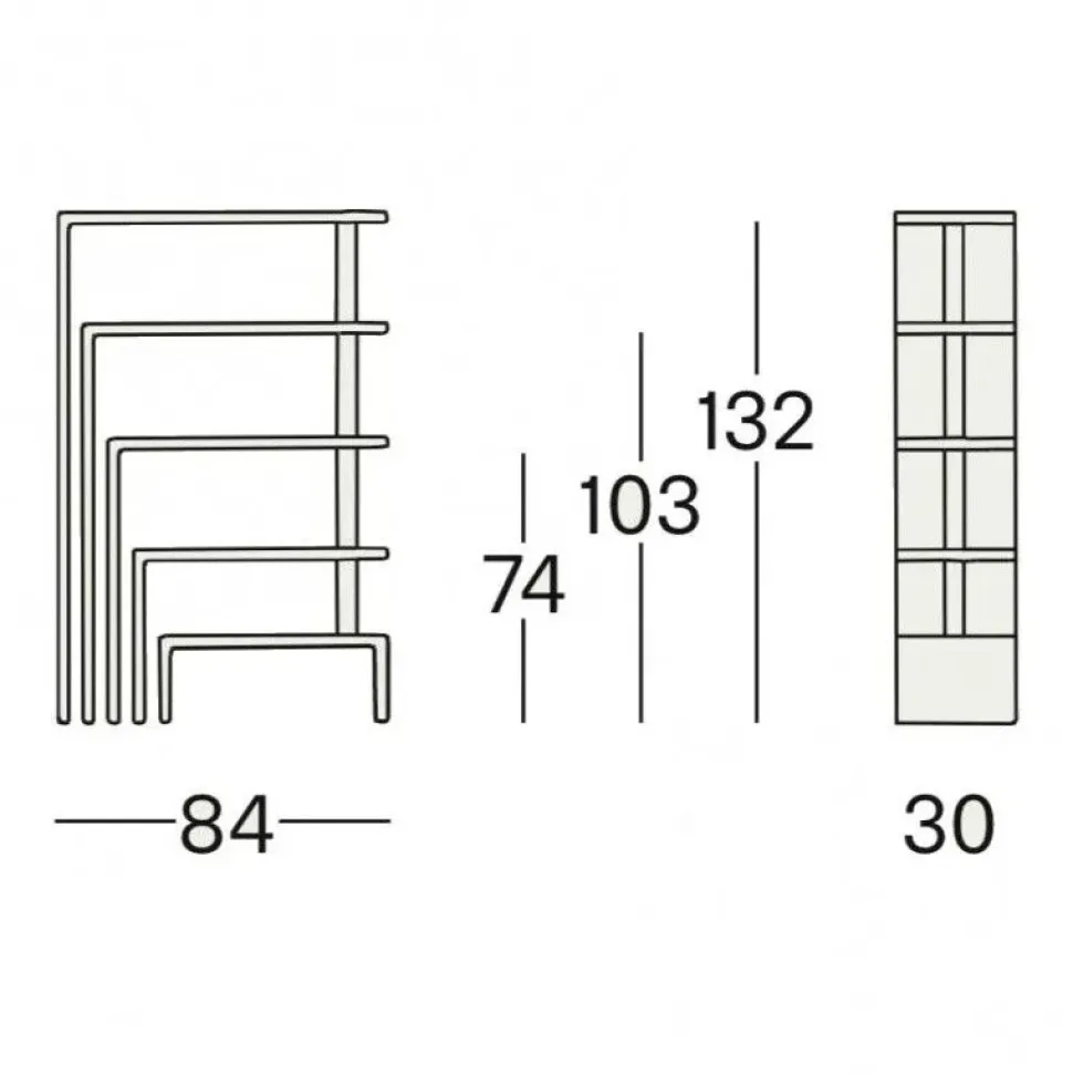 Libreria modello 712 joy 5 h cm 132 di Zanotta a prezzo riservato