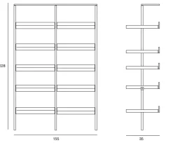 Libreria modello Acciaio a muro  di Desalto a prezzo riservato