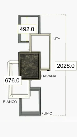 Libreria modello Lagolinea di Lago in Offerta Outlet