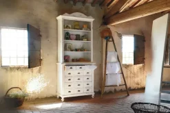 Libreria modello Libreria shabby con cassettiera a scomparti scontata del 30% di Artigianale a prezzo Outlet