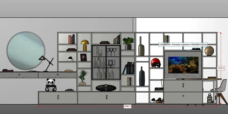 Libreria modello Libreria logico di Orme in Offerta Outlet