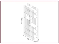 Libreria Mogg in metallo a prezzo Outlet: scopri Metrica oro