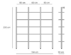 Libreria Ok-7 Domitalia in stile moderno in offerta