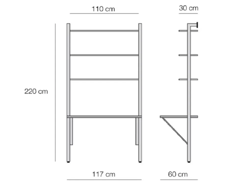 Libreria Ok-9 stile moderna di Domitalia scontata del 30%