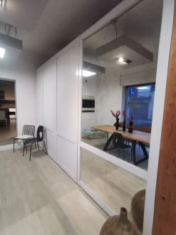 Libreria Opera hall in laccato opaco Aster cucine in Offerta Outlet