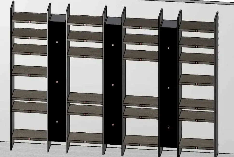 Libreria Qmc024 Imab in stile design a prezzi outlet